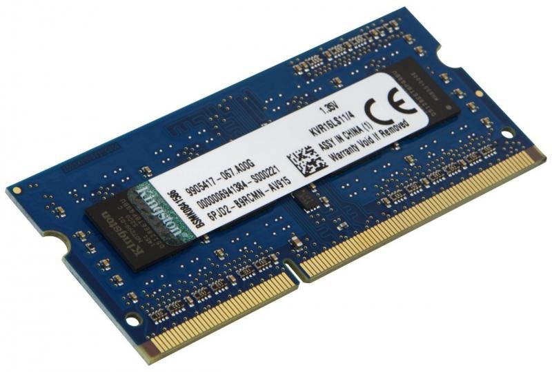 картинка KINGSTON KVR16LS11/4 DDR3L - 4Гб 1600, SO-DIMM, Ret от компании LTD "Light Systems"