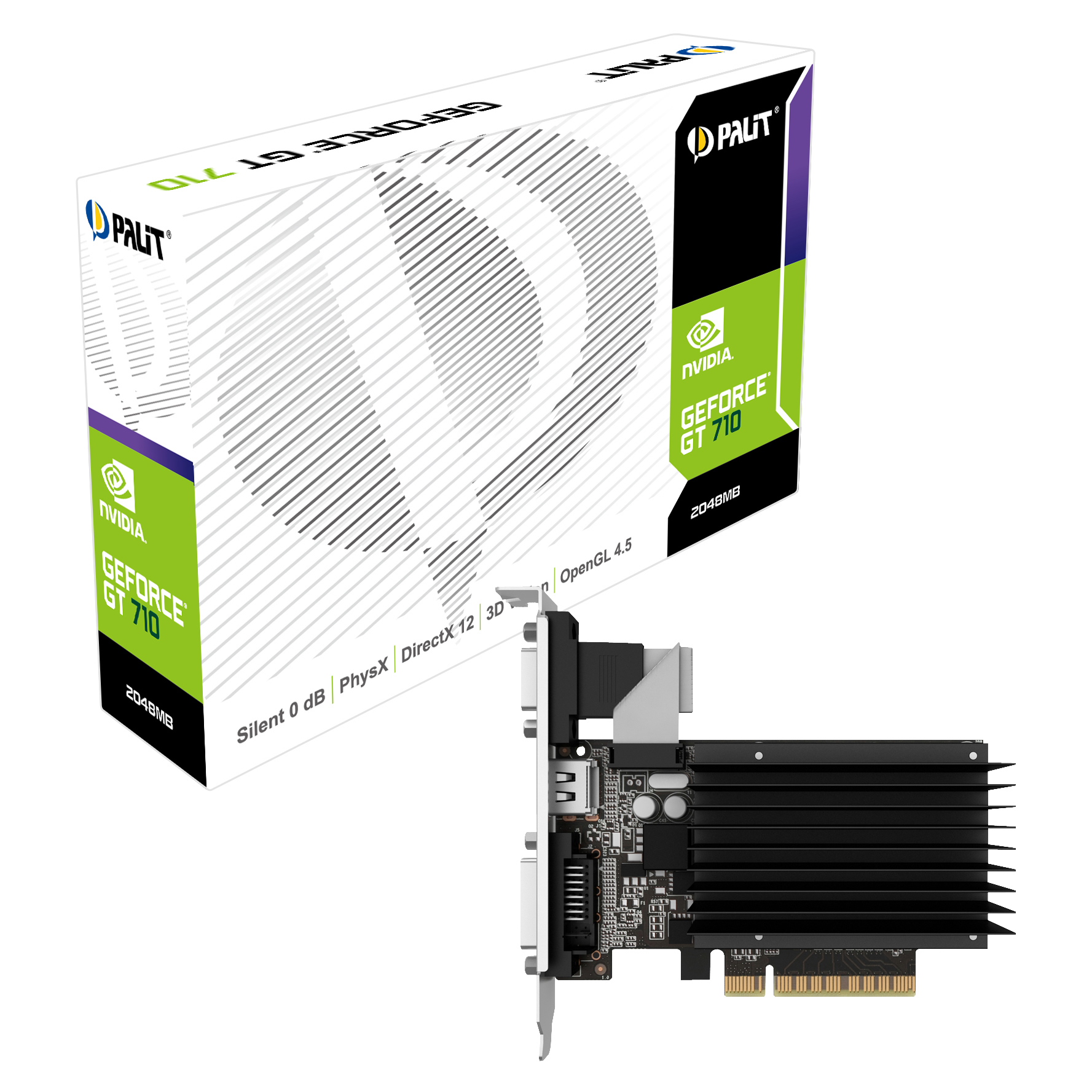картинка Palit PCI-E PA-GT710-1GD3H nVidia GeForce GT 710 1024Mb 64bit DDR3 от компании LTD "Light Systems"